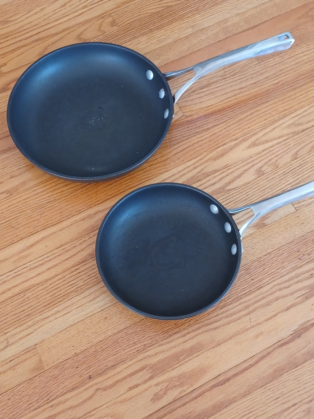 Everyday Nonstick Skillet Duo with Stainless Steel Handles - Black